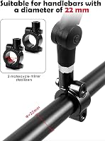 BHHTBB Motoros Visszapillantó Tükör E-Jeles Univerzális Kerek Kormányvég Tükör M8 M10 Menettel 360° Forgatható Roller ATV Motorkerékpár 3