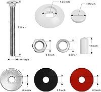 Vista 3 de NOVINO Diving Board Bolts Kit Replacement,Pool Diving Board Mounting Kit for DB-TB-M Inter-Fab Two Hole Residential,Includes Bolts/Washers/Nuts etc