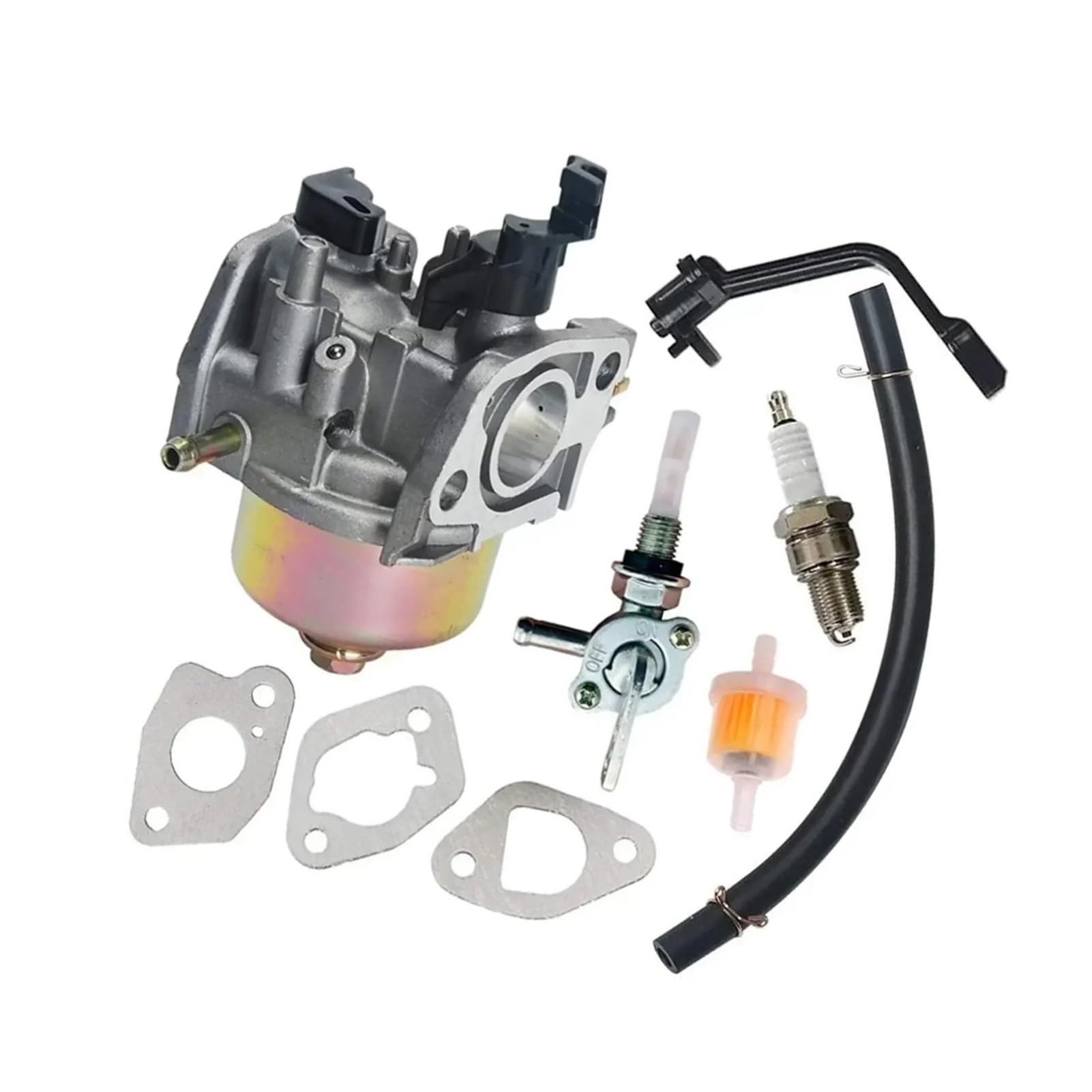 Carburateur pour générateur 3500W et moteur à gaz avec robinet d'arrêt et bougie
