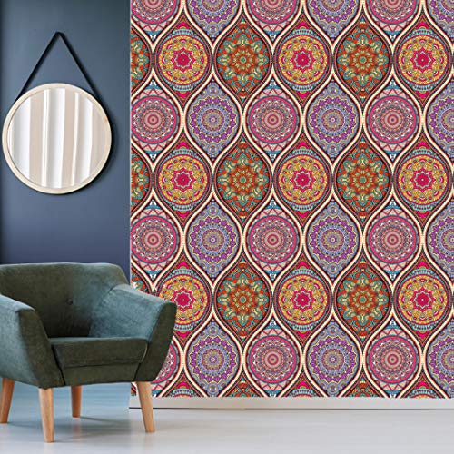 Image of WallDaddy Wallpaper for Walls Self Adhesive Wall Stickers For Home Large Size (300x40)Cm Wall paper For Bedroom decor 3D Wallpaper for Living Room Rangoli Wall Kitchen Wallpaper Waterproof Wallpapers
