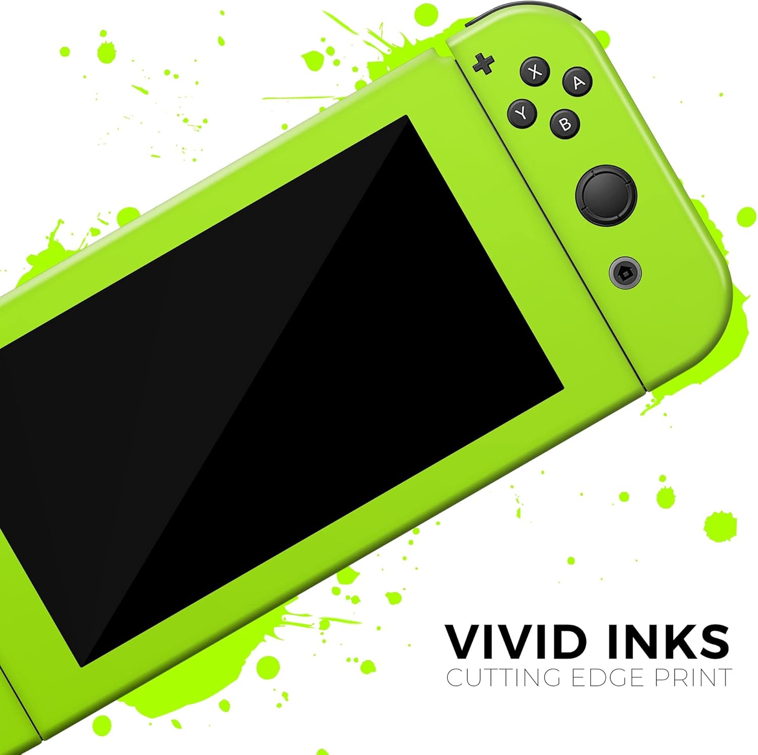 Design Skinz - Compatible with Nintendo Switch Console + Joy-Con - Skin Decal Protective Scratch-Resistant Removable Vinyl Wrap Cover - Solid Green V3
