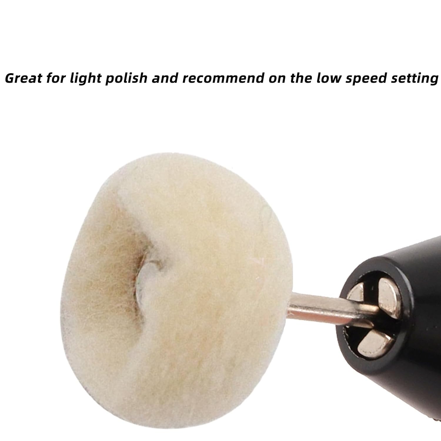 20 Pcs 3mm (1/8in) Shank Cashmere Polishing Brush Kit - Jewelry Buffing and Polishing Accessories, Grinder Head Set for Drill Power Rotary Tool Polishing