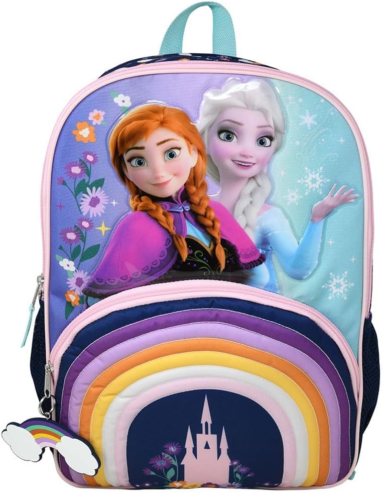 Frozen 2 Elsa Anna Girls Kid 16 inch School Backpack (One Size, Purple)