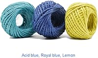 Vista 3 de 12 Color Jute Twine Natural Jute String 2mm 3 Ply for Artworks, DIY Crafts, Gift Wrapping & Embellishments - 33 Yard per Roll