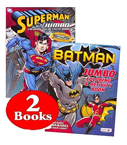 Bendon Publishing B-S-2019 Dc Comics Batman & Superman Coloring And Activity Book Set cover