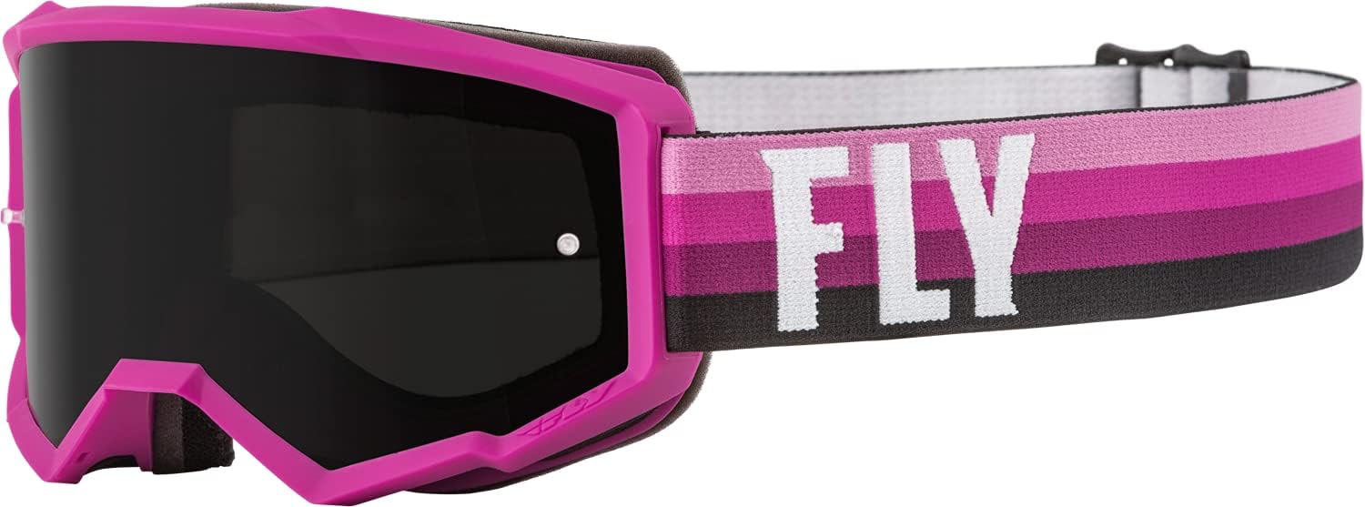 Fly Racing Youth Zone Goggles (Pink/Black W/Dark Smoke Lens)