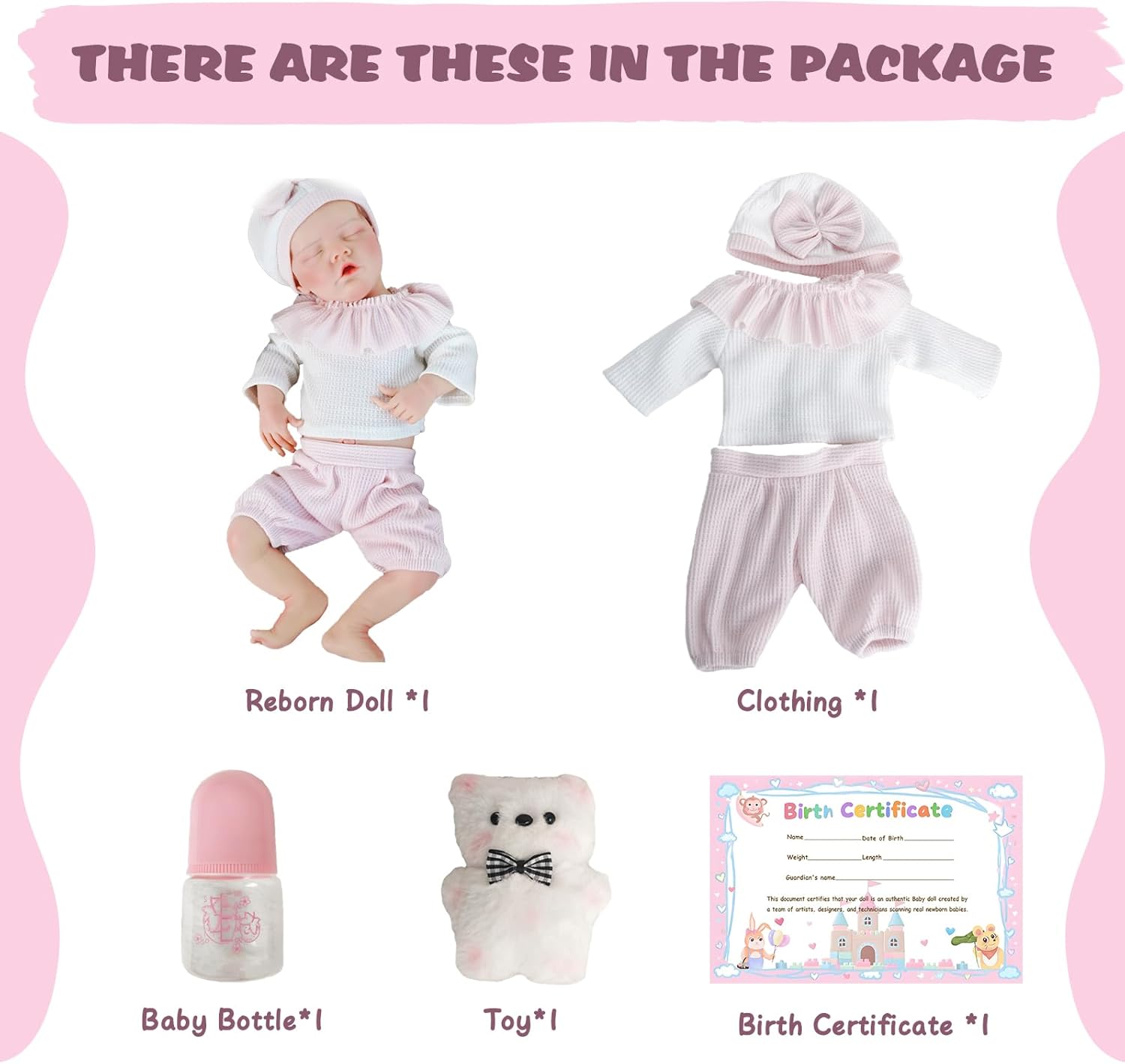 18.11 in Full Silicone Reborn Baby Dolls, 1:1 Lifelike Newborn Dolls Non Vinyl Realistic Reborn Toddler Dolls Boy Washable Sleeping Doll