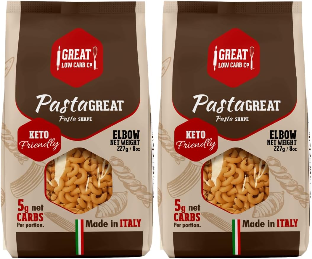 Low Carb Pasta, Great Low Carb Bread Company, 8 oz. (Elbows) (Original Version) (Original Version (2-Bundle))