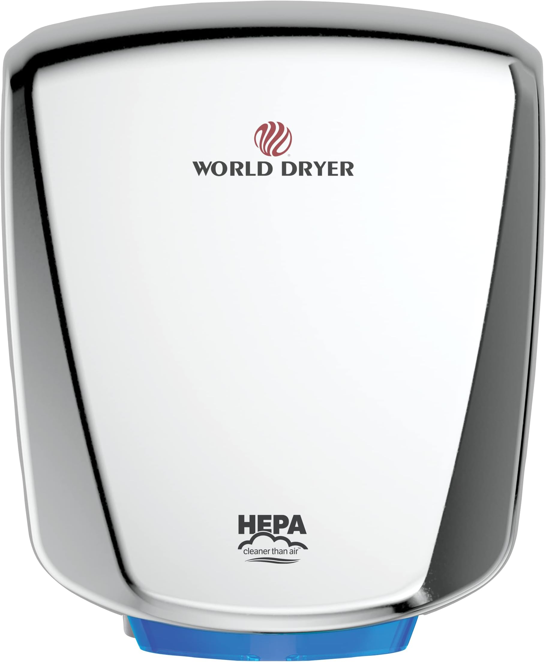 World Dryer Q-972A VERDEdri Commericial Hi-Speed Quick-Dry Surface-Mounted ADA Compliant Hand Dryer, Stainless Steel Cover Polished, Universal Voltage 110-240V