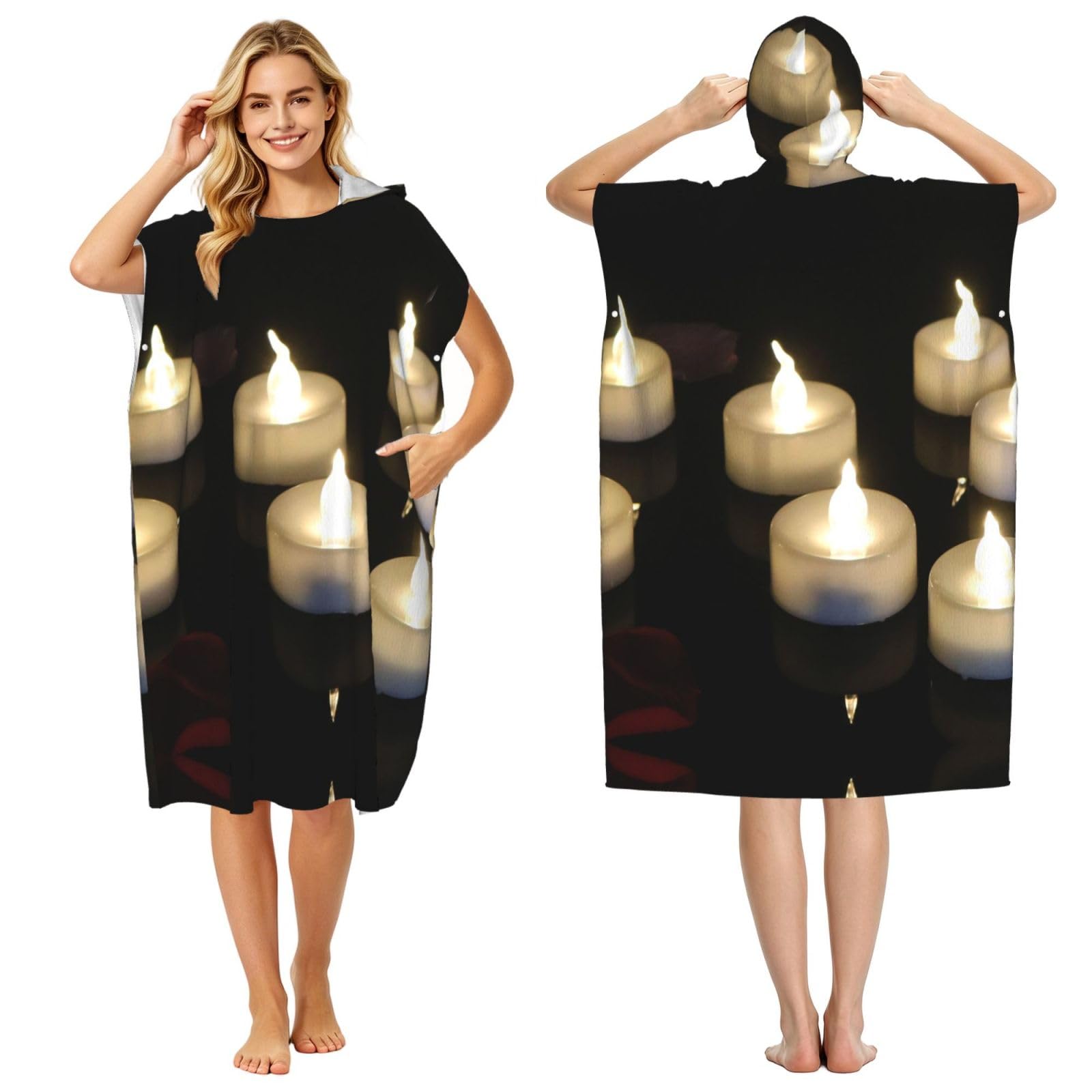 Serviette poncho en microfibre ultra absorbante et légère pour séchage rapide natation adulte