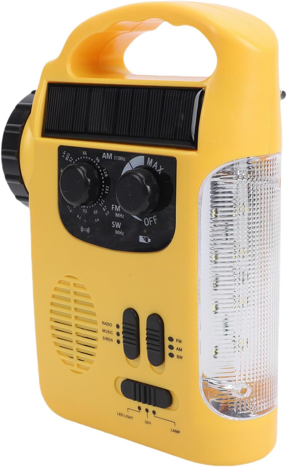 Hand Crank Emergency Radio, Photo voltaic AM FM SW Climate Radio with Energy Financial institution & LED Flashlight for Outside Tenting Survival and Energy Outage