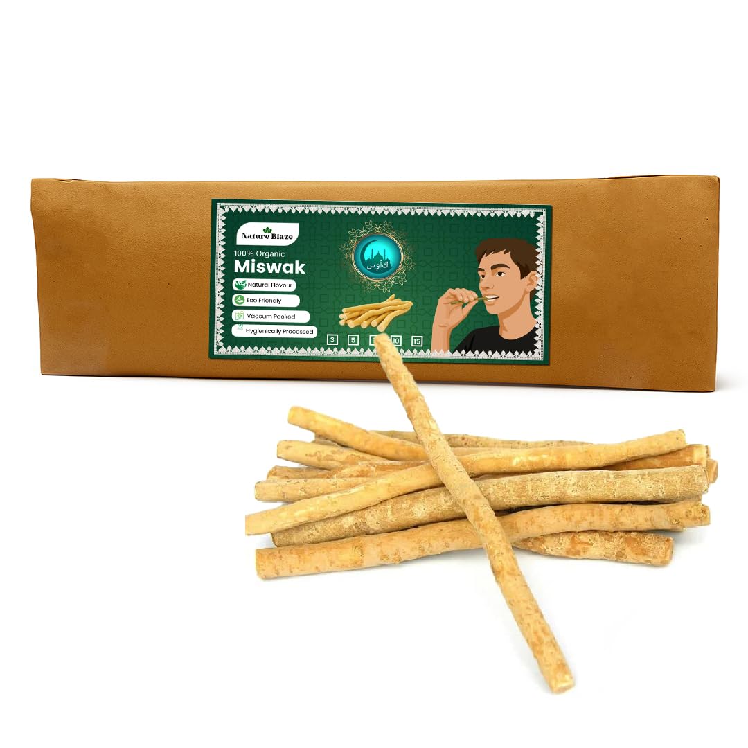 Nature Blaze Natural Traditional Miswak (sewak) Peelu Chewing Stick Toothbrush for Whiter Teeth (3)