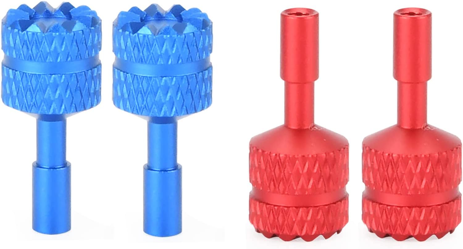 2 Pairs Mini 3 Pro/Mini 3 Controller Sticks for DJI RC, Aluminum Alloy Remote Control Joysticks, Rocker Replacement Parts for DJI Mini 3 Pro/Mini 3 Accessories (Red & Blue)
