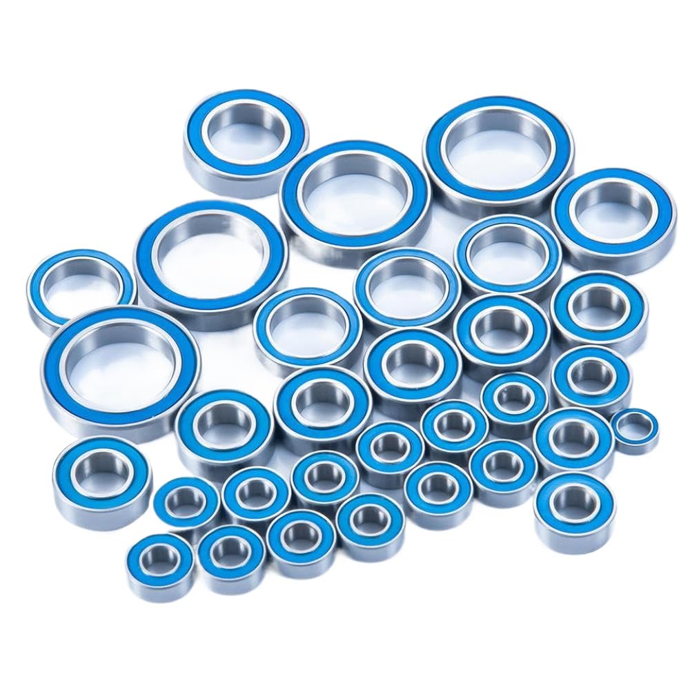 32 Piece YEAHRUN Sealed Bearing Wheel Hub Compatible with 86086-4 2.0 1/10 Scale RC Car Upgrade Parts Accessories
