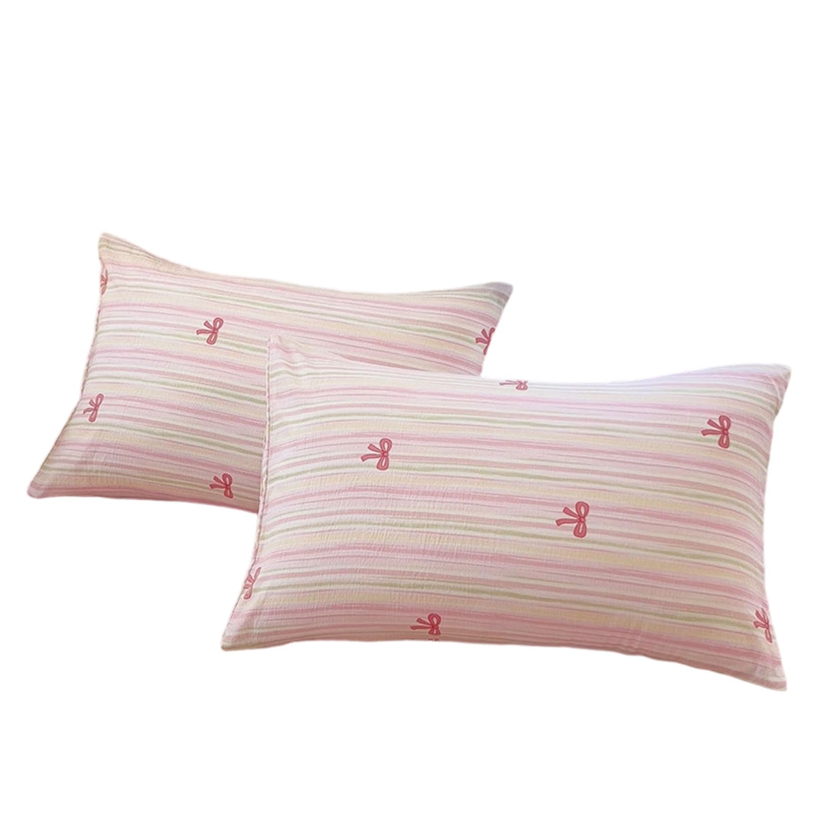 Nucelit Pillow Cover Pack of 2 Sturdy Machine Washable Polyester Double Gauze Pillowcase for Sensitive Skin Breath Pillow Cover