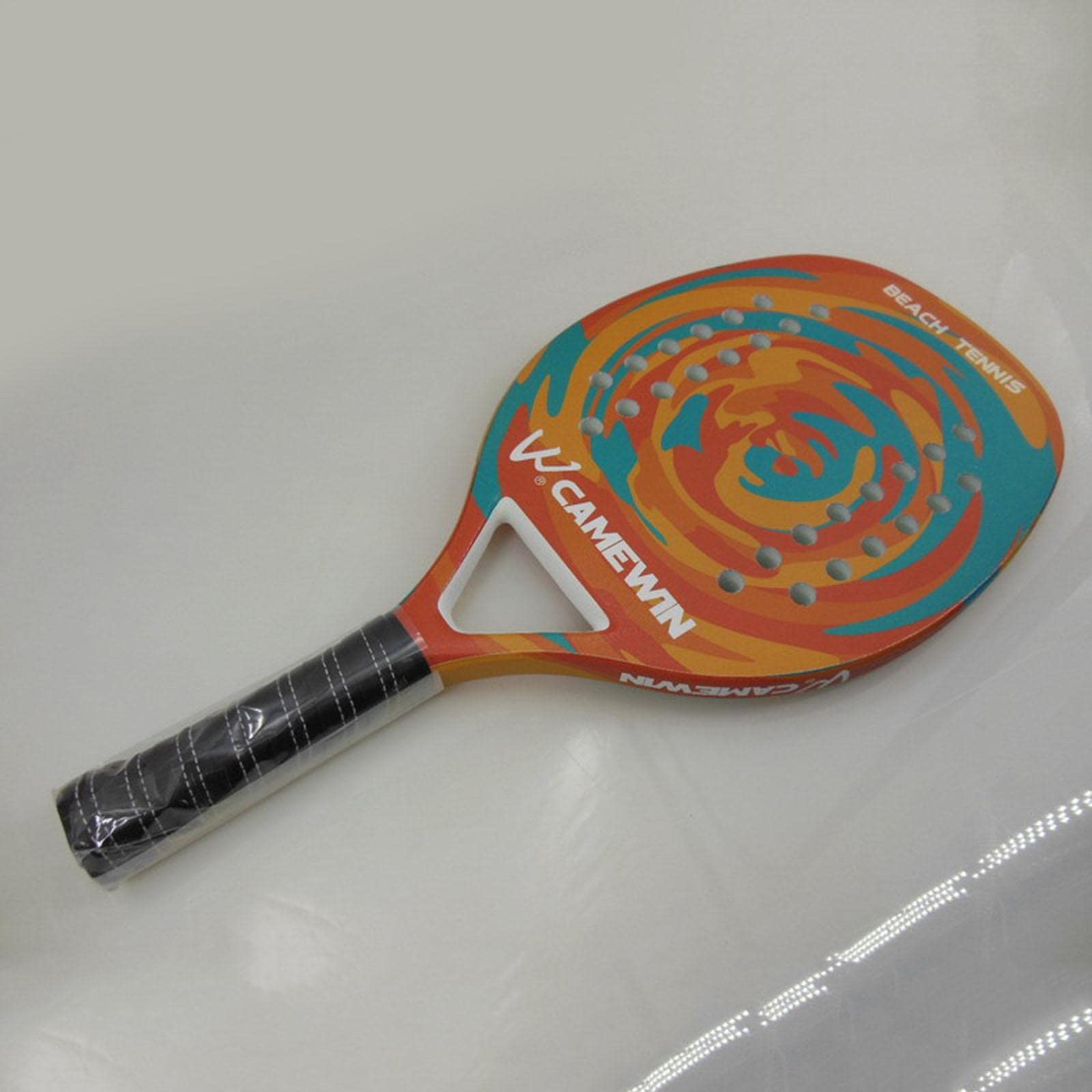 Harilla Beach-Tennisschläger mit Balltasche, Carbonrahmen, Unisex, stoßfest, leicht, für, Training, Tennis, Outdoor-Spiele, Anfänger, Orange