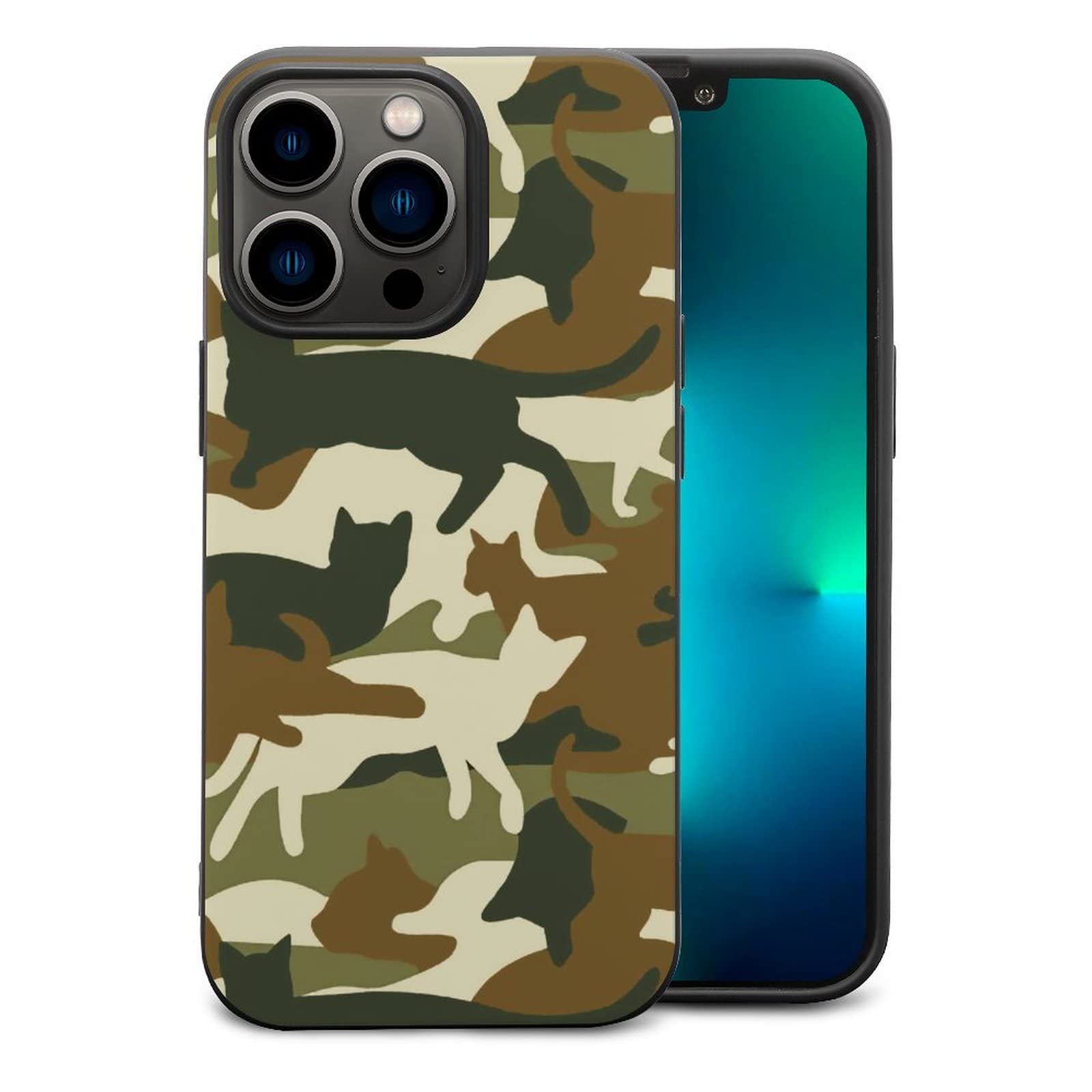 Amazon Co Jp Iphone13promaxケース 猫柄 迷彩柄 シルエット Iphone13promaxカバー Tpu アイフォン13 13mini 13pro 13promax スマホケース 互換性がある 耐衝撃 全面保護 家電 カメラ