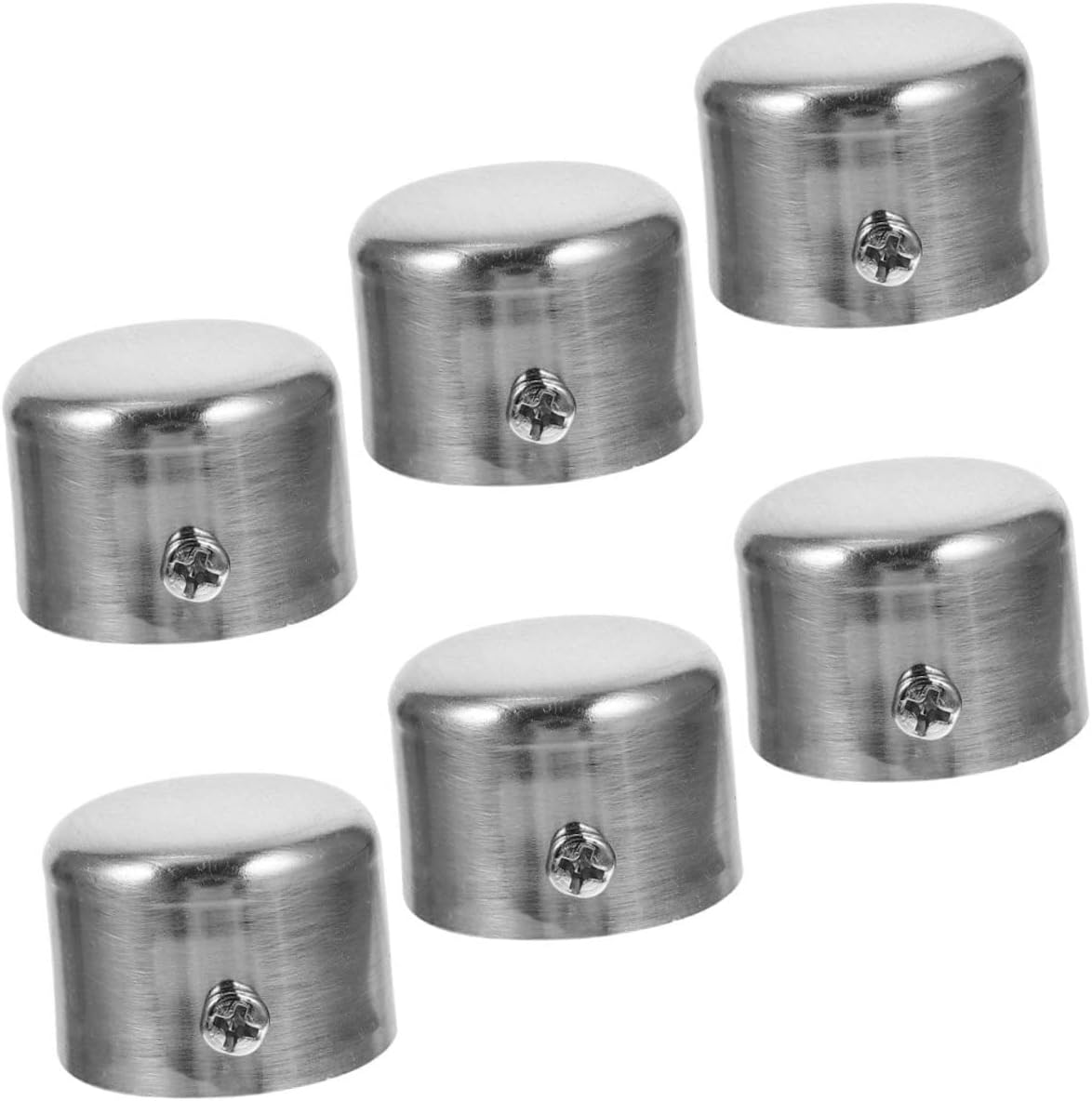 Luxshiny 6pcs Metal Curtain Rod Finials Decorative Ends for Curtain Rods Premium Compact Design for Styles for Home Decor