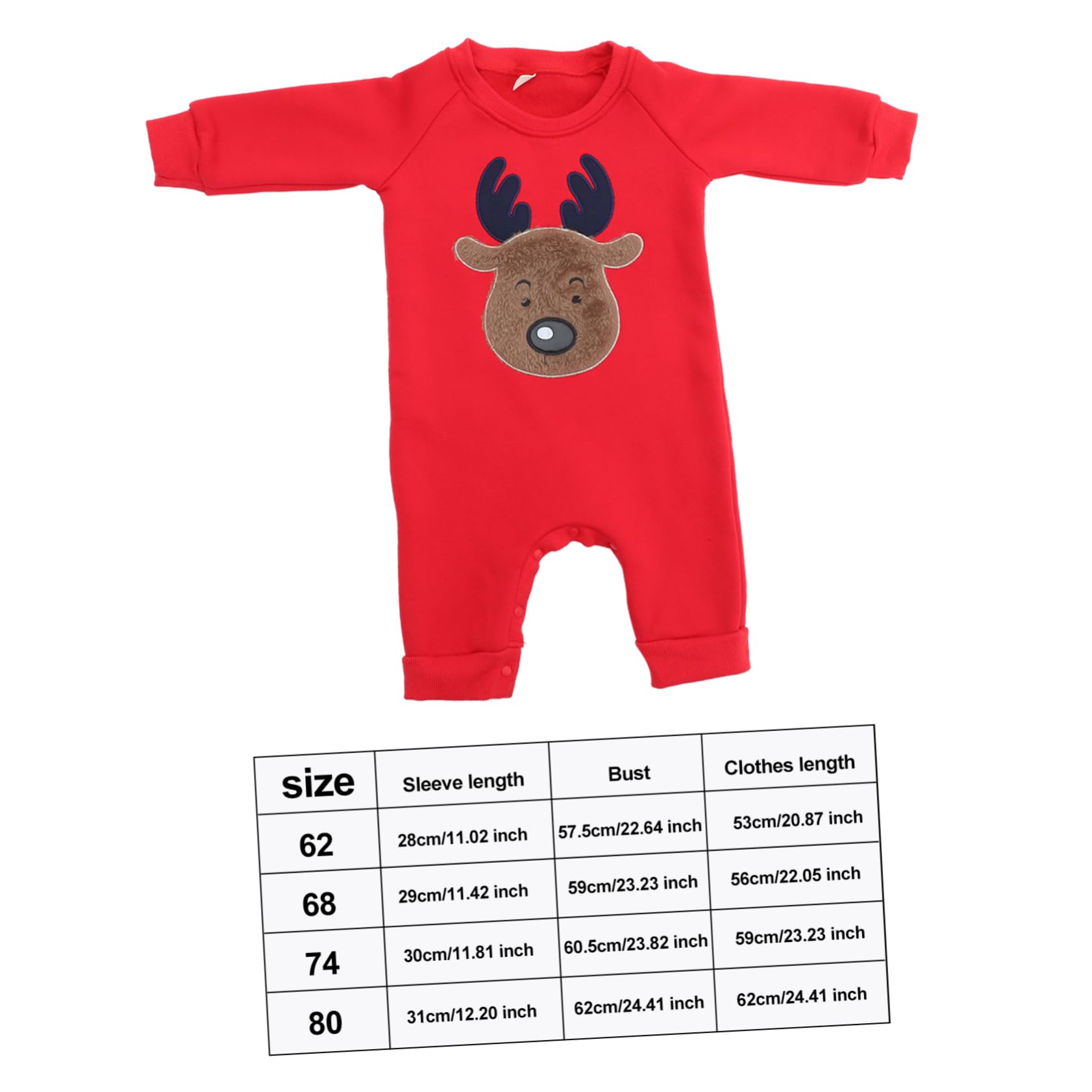 BESPORTBLE Mono Niña Navideño de Terciopelo para Invierno Pijama Unisex de Manga Larga con Diseño de Cómodo y Transpirable para Recién Nacidos Fiestas de Navidad