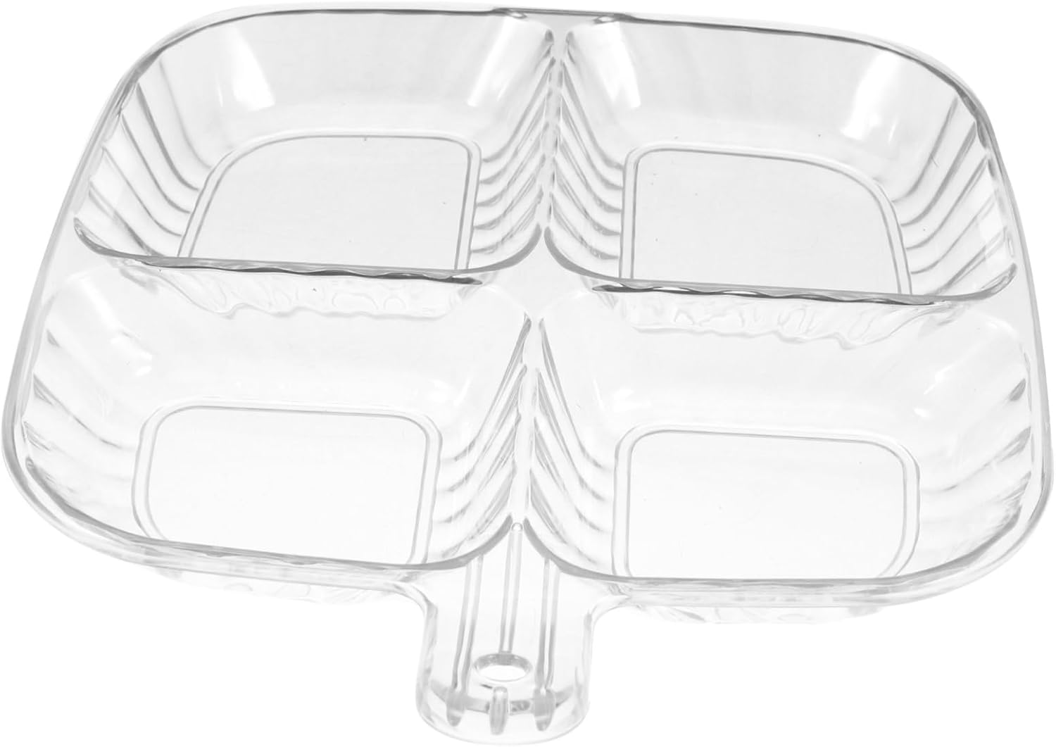 Multi-Compartment Food Prep Organizer Tray Divided Plate for Garlic Ginger and Onions Compact Culinary Storage Solution for Home Kitchen Plastic Easy to Clean