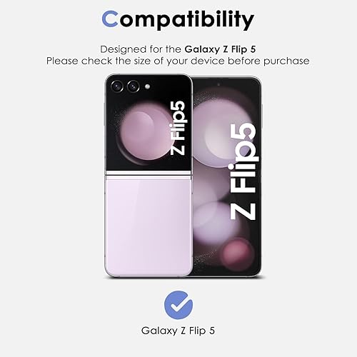 Miniatura 8 de Fotbor 3+3+2 protectores de pantalla para Samsung Galaxy Z Flip 5, paquete de 3 protectores de pantalla interior flexible + 3 protectores de