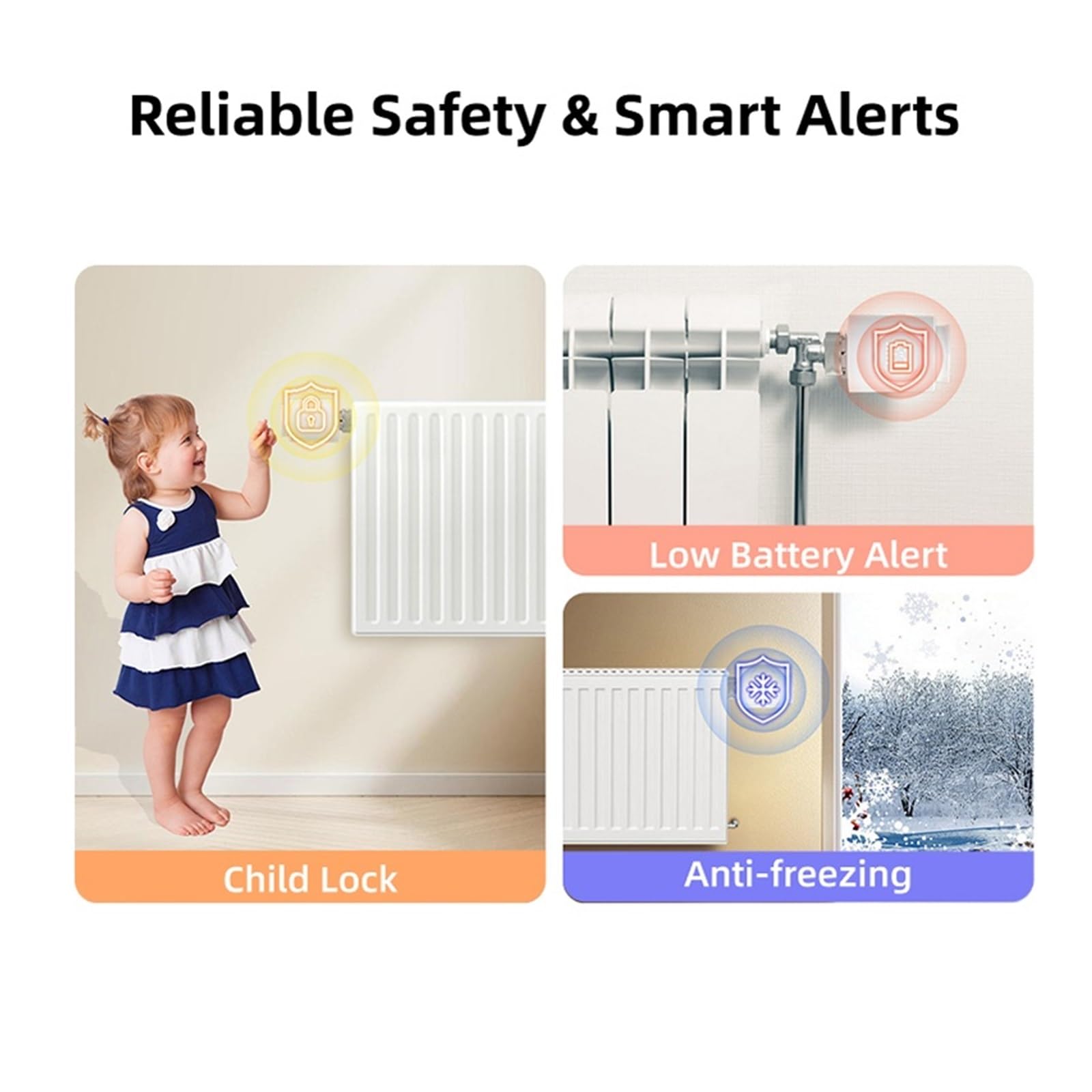 Zawór Termostatyczny TRV WiFi Smart Radiator Siłownik Regulator Temperatury Głos OszczęDza Energię I Koszty Ogrzewania(WiFi-5PCS)