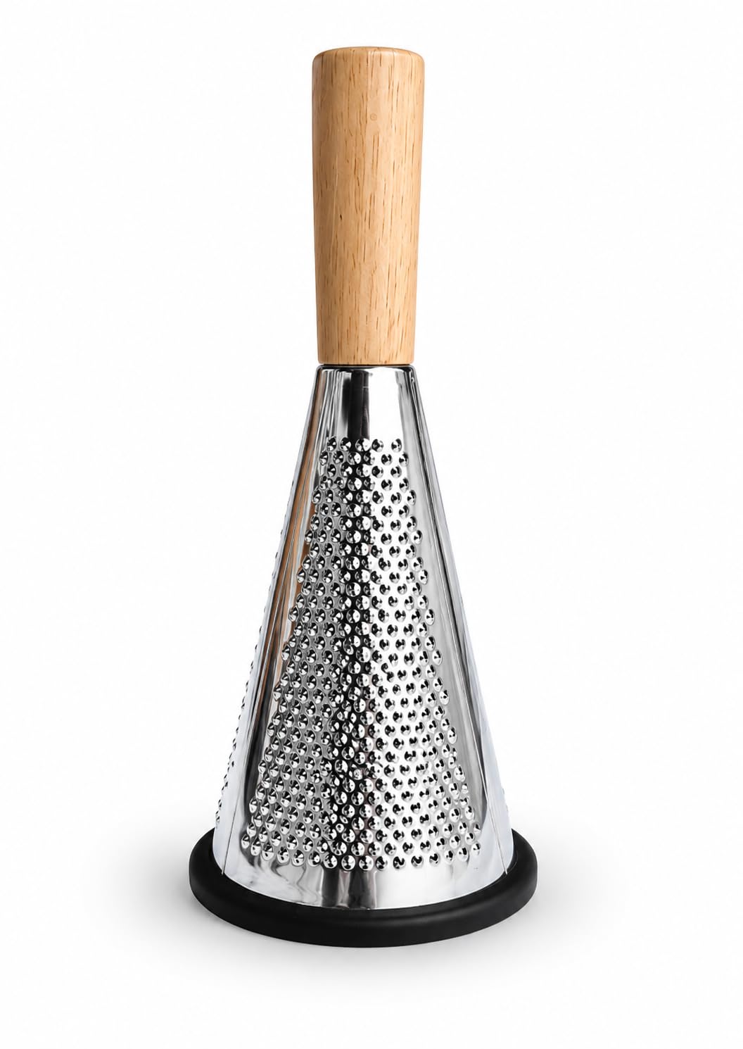 Conical Cheese Grater with Wooden Handle, 26 cm, Stainless Steel | Non-Slip Round Base, 11.5 cm Base Diameter, Wood Handle Grip, Cone Shape Design, Kitchen Tool-image-37