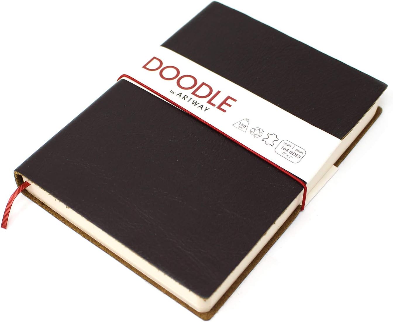 Artway Doodle Dark Brown Leather Journal/Sketchbook 150gsm