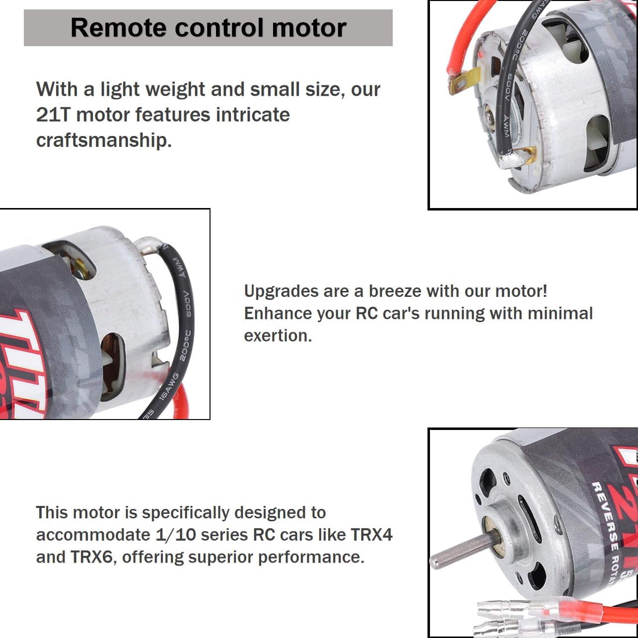 Professional 21T 550 Motor RC Replacement Accessory, Brushed ESC Electric Speed Controller Replacement Fit for 1/10 RC Car - Image 3
