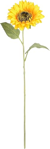 Miniatura 1 de Vickerman Tallo de girasol amarillo artificial de 23 pulgadas, 6 por bolsa