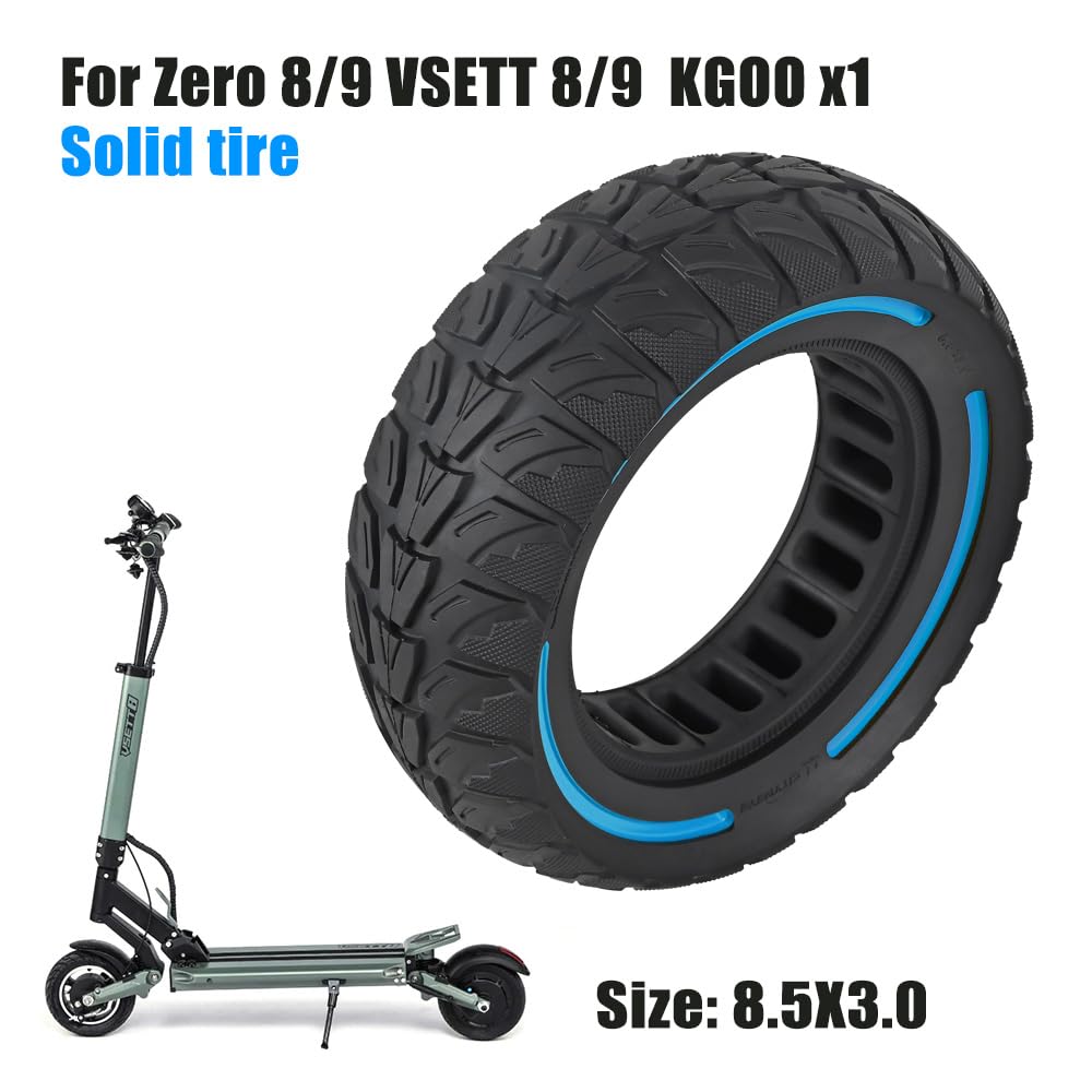 Pneu 8.5x3 Pouces Sans Chambre VOLOHAS 8,5 X 3 Pneu Plein Pour KUKIRIN G2 Pro/Zero 9/Vsett 8/9/9 /Inokim Light 2/KUKIRIN X1, 8 1/2 X 3 Pneu Solide Pour Trottinette électrique, Roues De Rechange