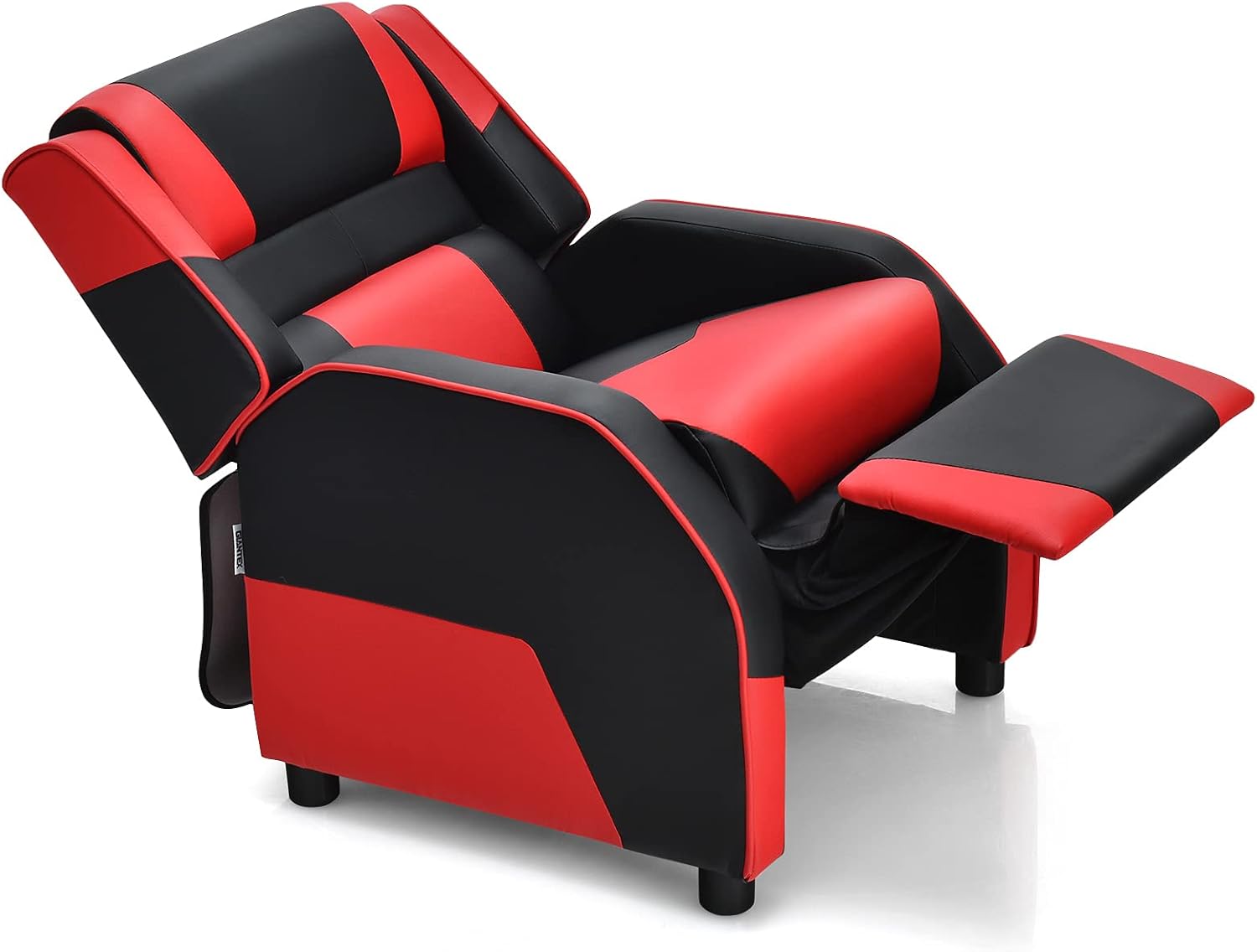 ARLIME Kids Recliner, PU Leather Kid Lounge Chair w/Footrest, Armrest, Headrest & Lumbar Support, Adjustable Gaming Toddler Sofa Armchair for Boys Girls (Red)