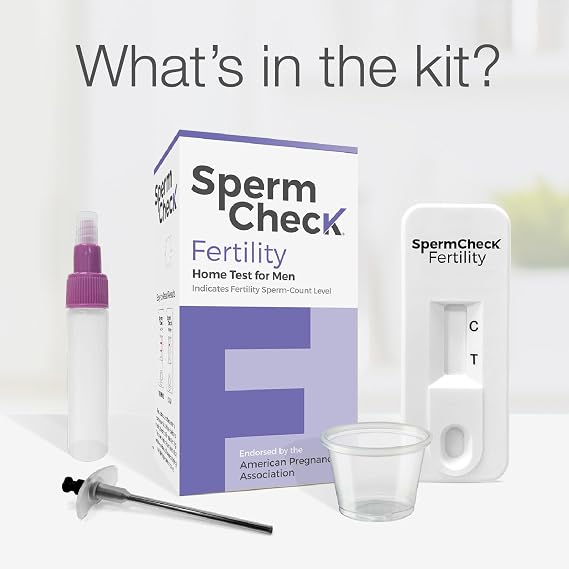 SpermCheck Fertility Sperm Count Test for Men, at Home Sperm Test, Easy to Read Results, Over 98% Accurate