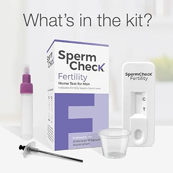 SpermCheck Fertility Sperm Count Test for Men, at Home Sperm Test, Easy to Read Results, Over 98% Accurate