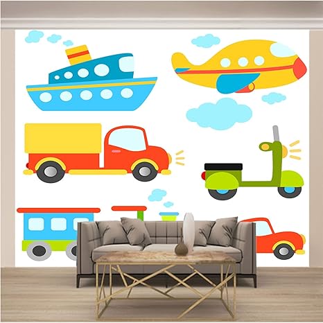 Amazon Wwqayz 壁紙 車 飛行機 カラフル 壁紙シート 剥がせる壁紙 貼って剥がせる 壁紙 クロス 壁紙 Wallpaper 3d壁紙 おしゃれ 壁紙 リビングルーム Diy リフォーム 模様変え 賃貸ok 366x254 Cm Diy 工具 ガーデン