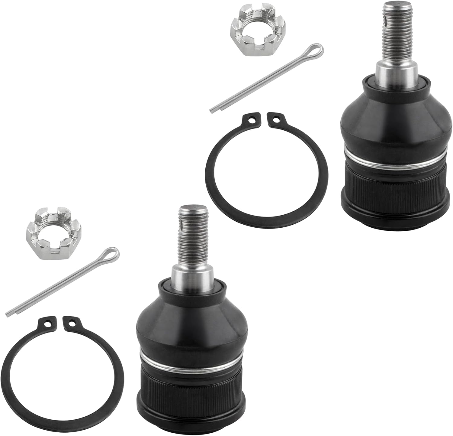 BOXI 6pcs Front Sway Bars Lower Ball Joints Outer Tie Rods Fit for Acura EL 2001 2002 2003 2004 2005 for Honda Civic 2001 2002 2003 2004 2005 (Not for Si Models) | Replace K90332 K90454 K90455 ES3581