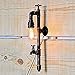LHTCZZB Loft retrò industriale lungo metallo tubo di acqua lampada da parete forma e27 rubinetto in ferro battuto ristorante applique da parete bar showroom cafe decorativo applique lanterna