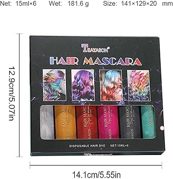 Amazon.co.jp: 6本の一時的なヘアカラーチョーク,キッズ染毛剤の一時的