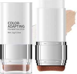 Colour changing primer, color changing foundation stick with brush, hydrating full coverage concealer for flawless make-up, waterproof and long-lasting CC cream, natural and lightweight finish
