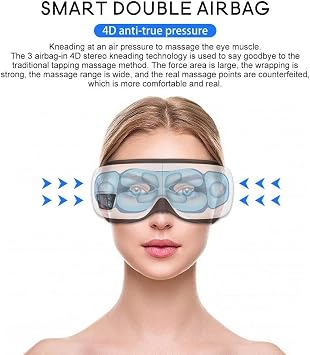 Massager Eye Massager 4D Smart Airbag Vibration Eye Care Instrument Heating Bluetooth Music Relieves Fatigue Dark Circles Hot Compress Apply to Eyes