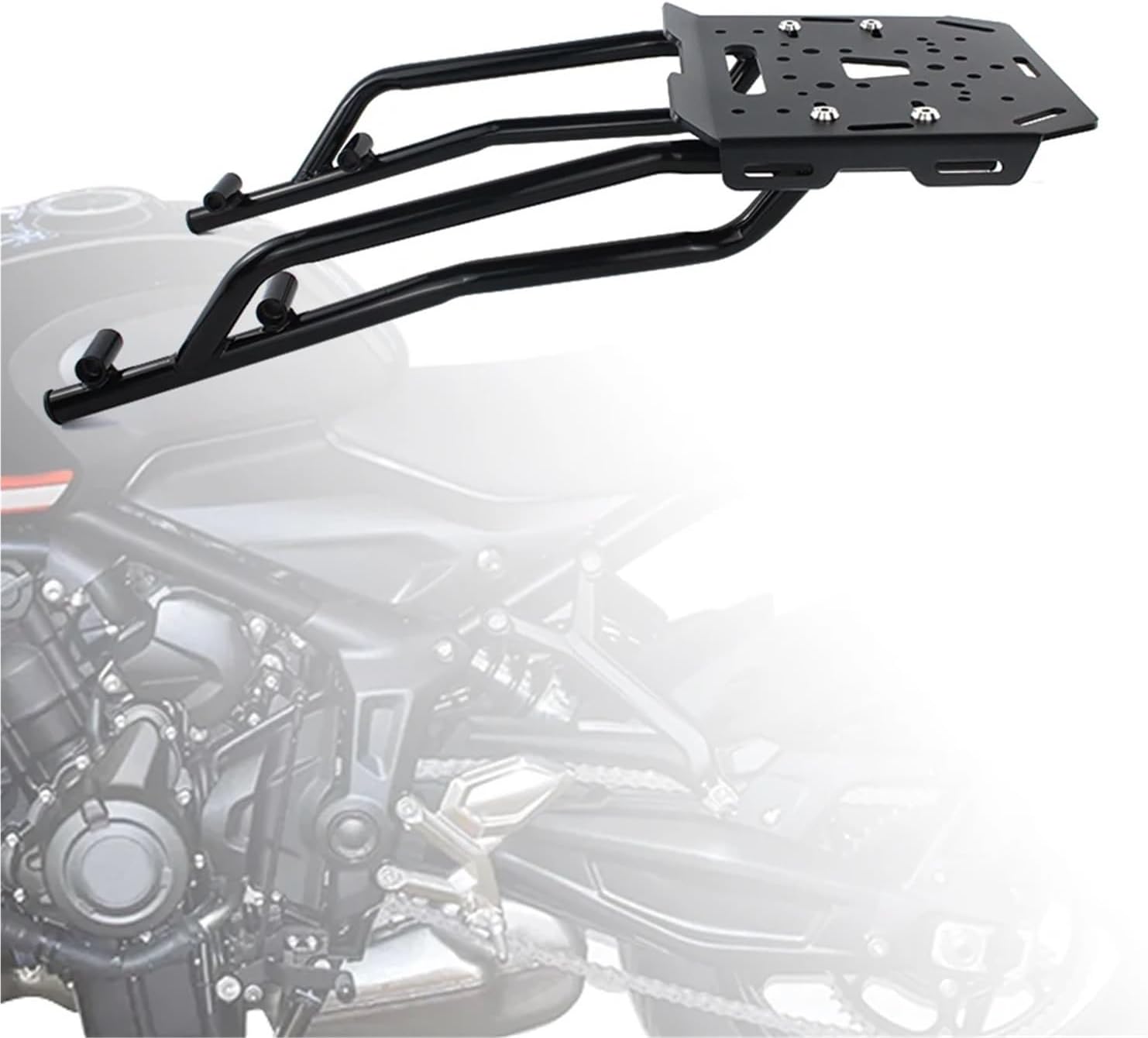 Replacement for Triumph Trident 660 2021-2025 Motorcycle Rear Luggage Cargo Rack Aluminum Top Plate Steel Support Bracket