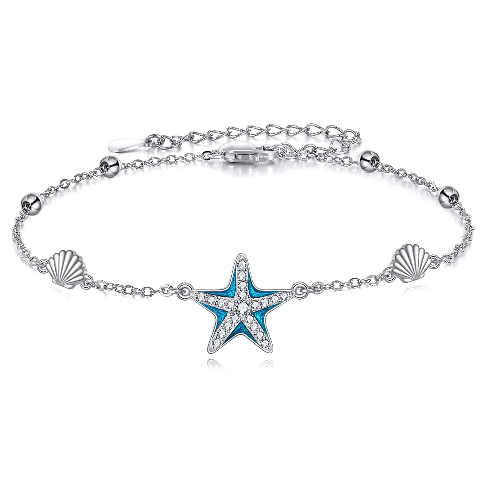 Pulsera de trébol/estrella/corazón para mujer de plata de ley trébol joyas trébol regalos para mujeres niñas