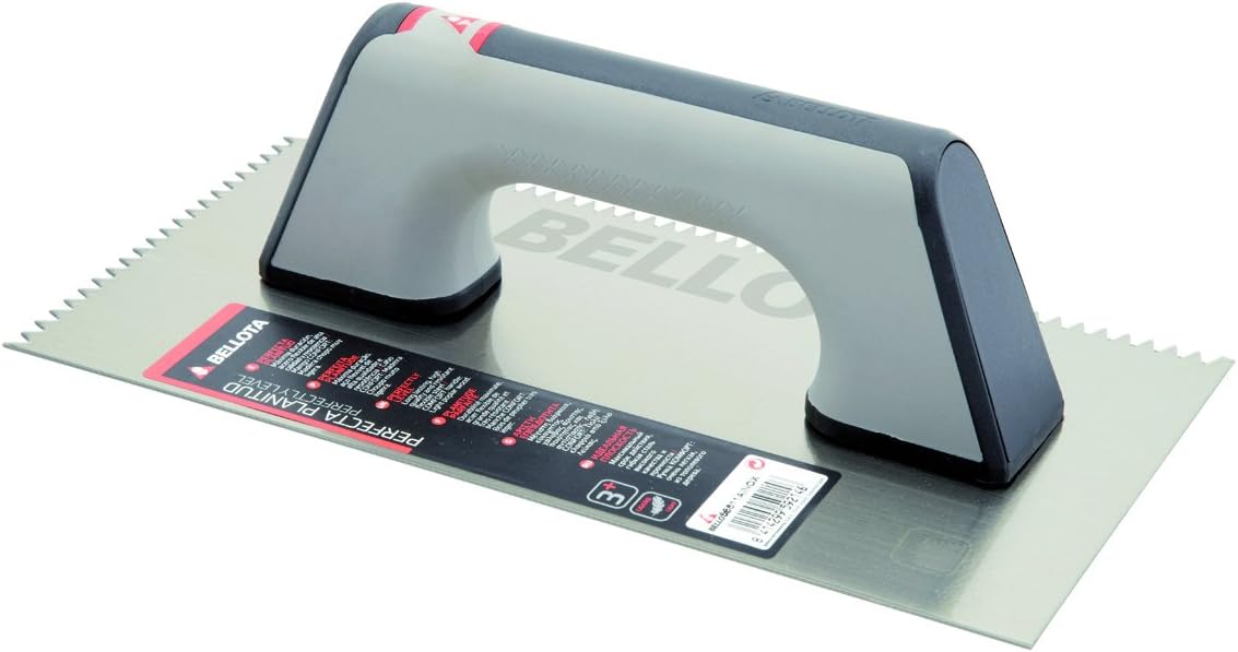 Bellota 5871-00 BIM Triangle Tooth Smoothing Trowel, (Bi-Material Handle)