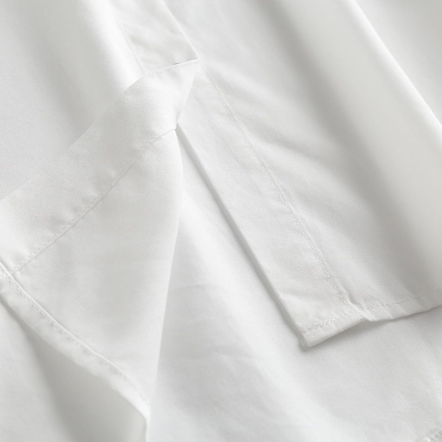 Women’s Soft Casual Short Sleeve Snap Front Blouse Shirt - Image 7