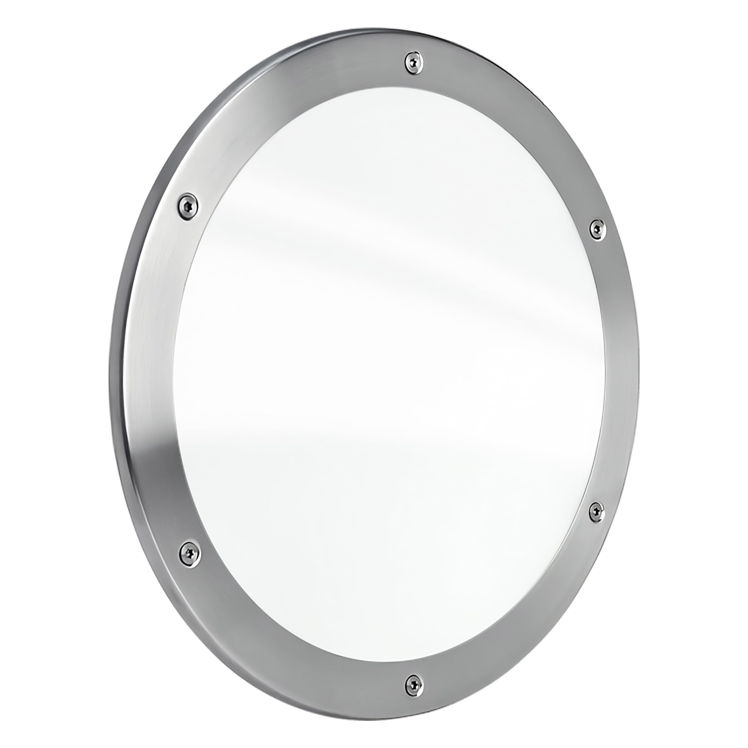 MLS Oblò B5000, Finestra per Porte in Acciaio Inox, Vetro VSG, Montaggio Diretto Sull'anta Della Porta, Senza Tagli, Viti di Visibili su un Lato, Set di 3 Pezzi x 1 Anello Ø 250 mm, Vetro Transparente