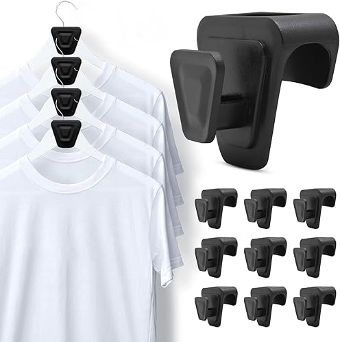 Ganchos para colgar en el armario, paquete de 18 ganchos resistentes con triple cascada, ganchos de conector para colgar ropa, extensor de plástico,