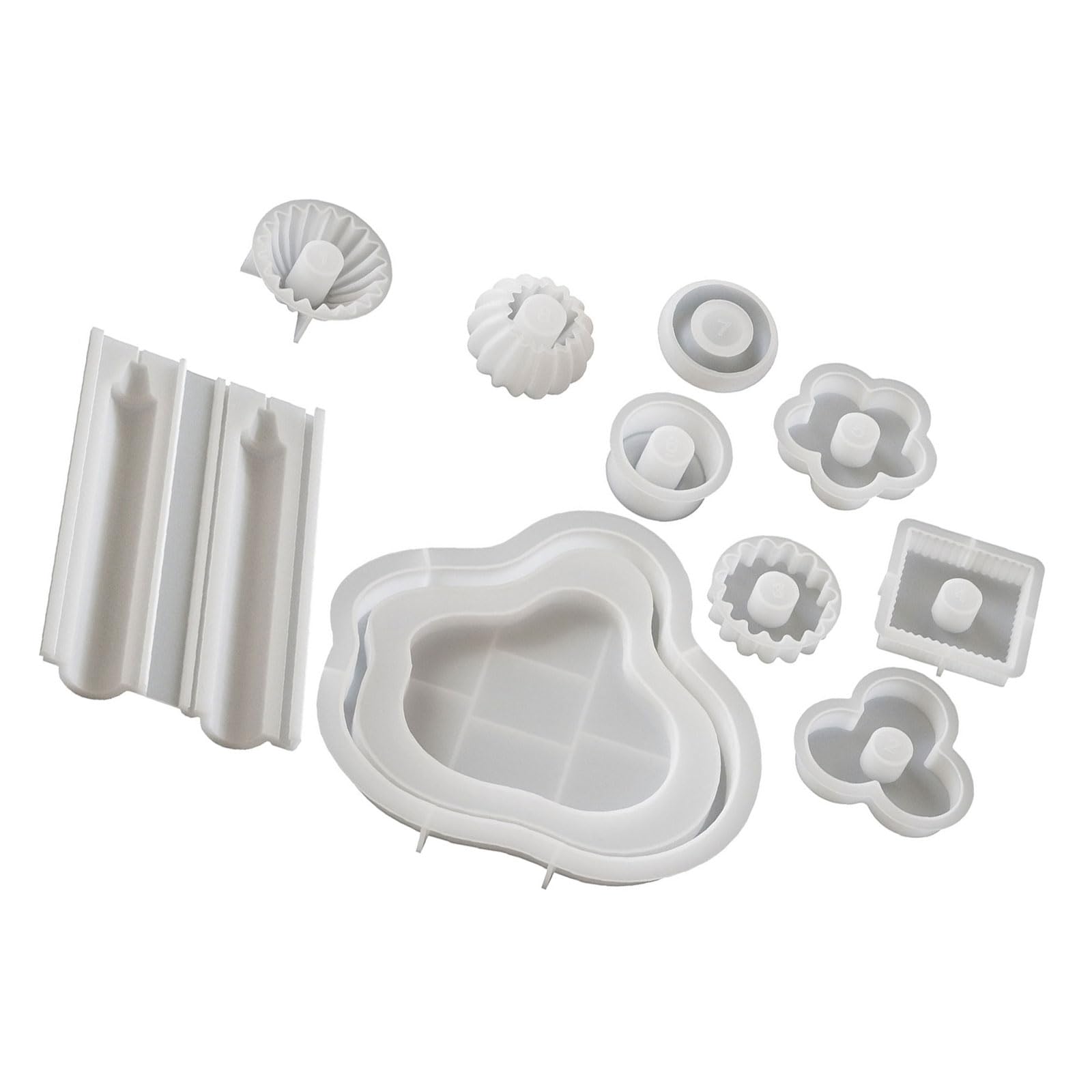 10 stampi in silicone impilabili per colonne in resina epossidica per sapone, fondente, torte, cioccolato, strumenti di cottura in silicone