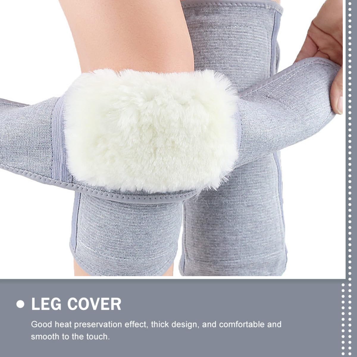 VALICLUD Genouillères D’hiver en Laine Épaisse Taille Unique Gris Protection Thermique Souple pour Cyclisme Travail Outdoor Confort Solide et Chaud pour Sport et Activité Hivernale