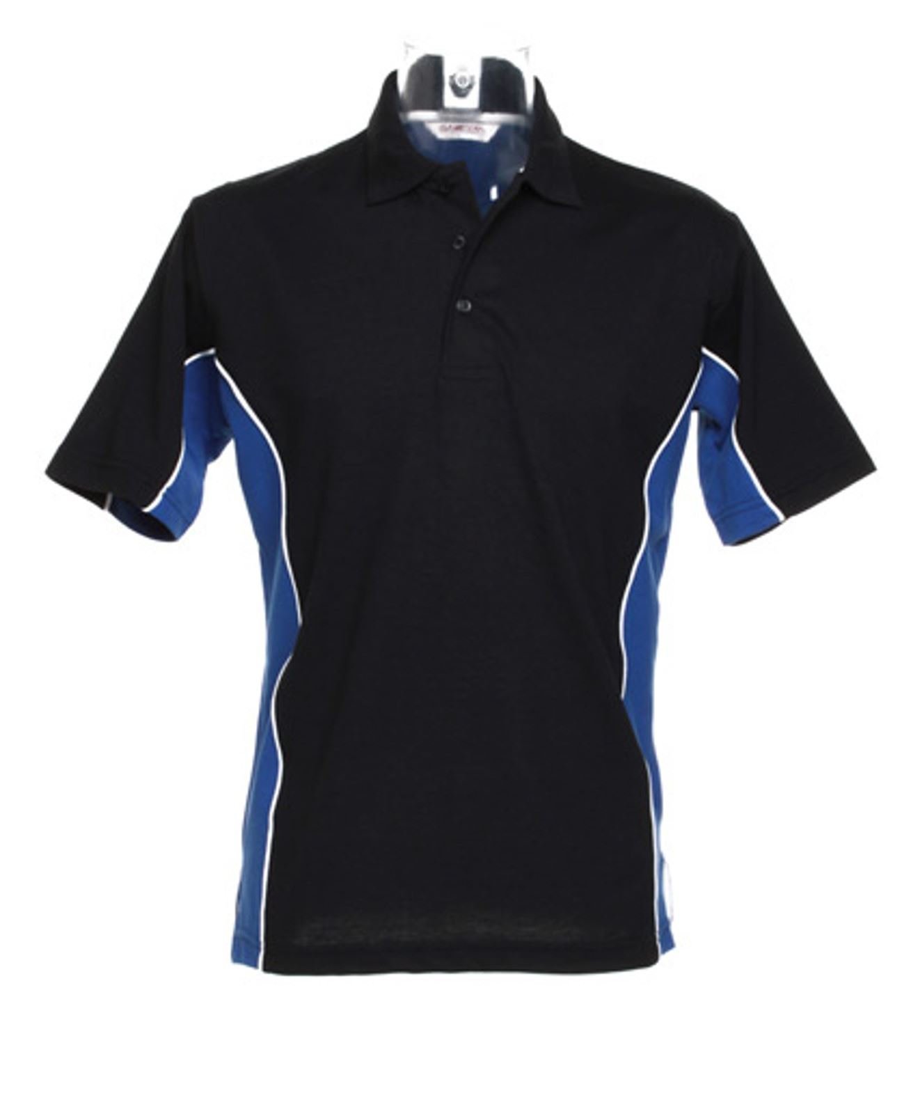 Kustom Kit Gamegear Track Polo Shirt KK475 Black/Royal XX-Large