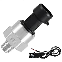 Sensor Transductor de Presión de 300 PSI con Conector, Transmisor de Presión de Acero Inoxidable con Rosca NPT 1/8" para Aceite, Combustible, Agua, Aire